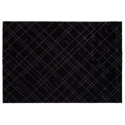 Tica Copenhagen Smudsmtte m. Lines - Black/Grey - 90x130cm