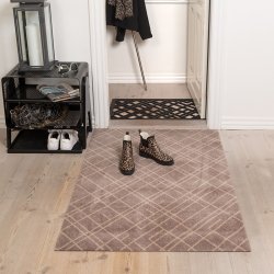 Tica Copenhagen Smudsm�tte m. Lines - Sand/Beige - 90x130cm