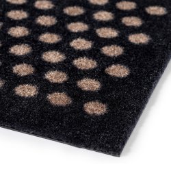 Tica Copenhagen Gulvmtte m. Dots - Sort/Sand - 60x90 cm
