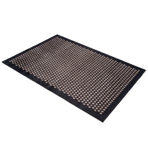 Tica Copenhagen Gulvmtte m. Dots - Sort/Sand - 90x130 cm