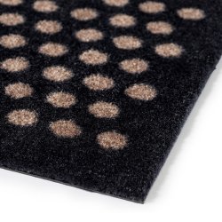 Tica Copenhagen Gulvmtte m. Dots - Sort/Sand - 90x130 cm