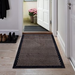 Tica Copenhagen Gulvmtte m. Dots - Sort/Sand - 90x130 cm