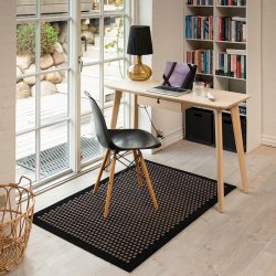 Tica Copenhagen Gulvmtte m. Dots - Sort/Sand - 90x130 cm