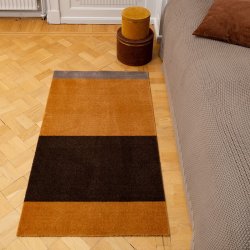 Tica Copenhagen Gulvmtte Stripes Horisontal - Dijon/Brun/Sand - 67x120 cm