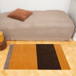 Tica Copenhagen Gulvmtte Stripes Horisontal - Dijon/Brun/Sand - 67x120 cm