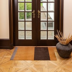 Tica Copenhagen Gulvmtte Stripes Horisontal - Dijon/Brun/Sand - 67x120 cm