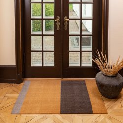 Tica Copenhagen Gulvmtte Stripes Horisontal - Dijon/Brun/Sand - 90x130 cm