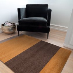 Tica Copenhagen Gulvmtte Stripes Horisontal - Dijon/Brun/Sand - 90x130 cm