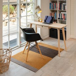 Tica Copenhagen Gulvmtte Stripes Horisontal - Dijon/Brun/Sand - 90x130 cm