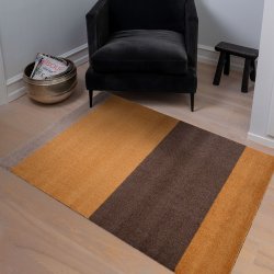 Tica Copenhagen Gulvmtte Stripes Horisontal - Dijon/Brun/Sand - 90x130 cm
