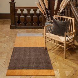 Tica Copenhagen Gulvmtte Stripes Horisontal - Dijon/Brun/Sand - 90x200 cm