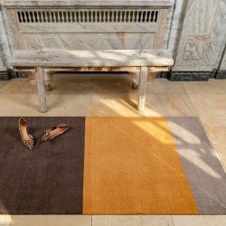 Tica Copenhagen Gulvmtte Stripes Horisontal - Dijon/Brun/Sand - 90x200 cm