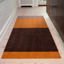 Tica Copenhagen Gulvmtte Stripes Horisontal - Dijon/Brun/Sand - 90x200 cm