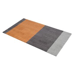 Tica Copenhagen Gulvmtte Stripes Horisontal - Lys Gr/Gr/Dijon - 67x120 cm