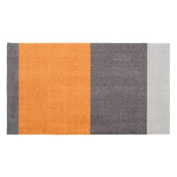 Tica Copenhagen Gulvmtte Stripes Horisontal - Lys Gr/Gr/Dijon - 67x120 cm