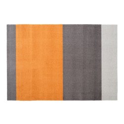 Tica Copenhagen Gulvmtte Stripes Horisontal - Lys Gr/Gr/Dijon - 90x130 cm