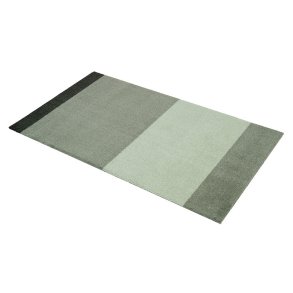 Tica Copenhagen Gulvmtte Stripes Horisontal - Lys/Stvet/Mrk Grn - 67x120 cm