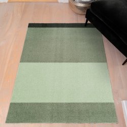 Tica Copenhagen Gulvm�tte Stripes Horisontal - Lys/St�vet/M�rk Gr�n - 67x120 cm
