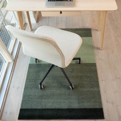 Tica Copenhagen Gulvmtte Stripes Horisontal - Lys/Stvet/Mrk Grn - 90x130 cm