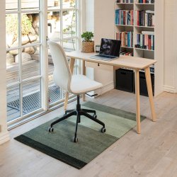 Tica Copenhagen Gulvmtte Stripes Horisontal - Lys/Stvet/Mrk Grn - 90x130 cm