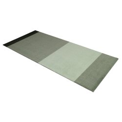 Tica Copenhagen Gulvmtte Stripes Horisontal - Lys/Stvet/Mrk Grn - 90x200 cm