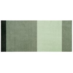 Tica Copenhagen Gulvmtte Stripes Horisontal - Lys/Stvet/Mrk Grn - 90x200 cm