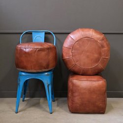 Trademark Living Alfredo Lderpuf Antikbrun