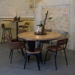 Trademark Living Astoria Spisebordsstol Quiltet Lder