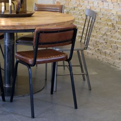 Trademark Living Astoria Spisebordsstol Quiltet Lder