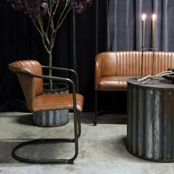 Trademark Living Harlem Spisebordsstol m/ Quiltet Lder