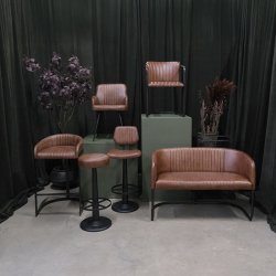 Trademark Living Harlem Spisebordsstol m/ Quiltet Lder