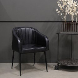 Trademark Living Queens Spisebordsstol Sort