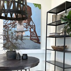 Trademark Living Seattle Industriel Reol Hj Sort