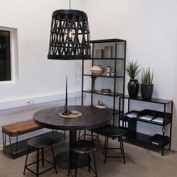 Trademark Living Seattle Industriel Reol Lav Sort