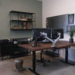 Trademark Living Seattle Industriel Reol Lav Sort