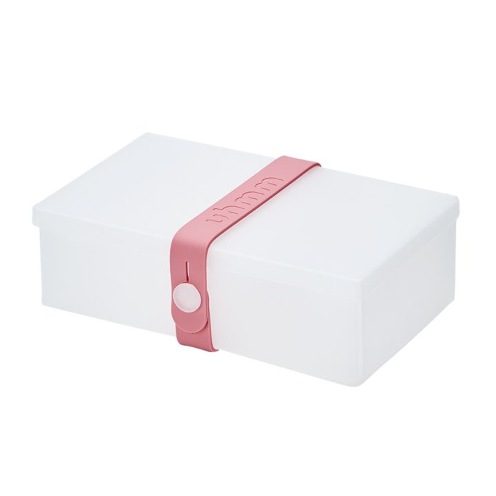 Uhmm Box - No. 01 Transparent Box/Pink Strap - 10x18 cm.