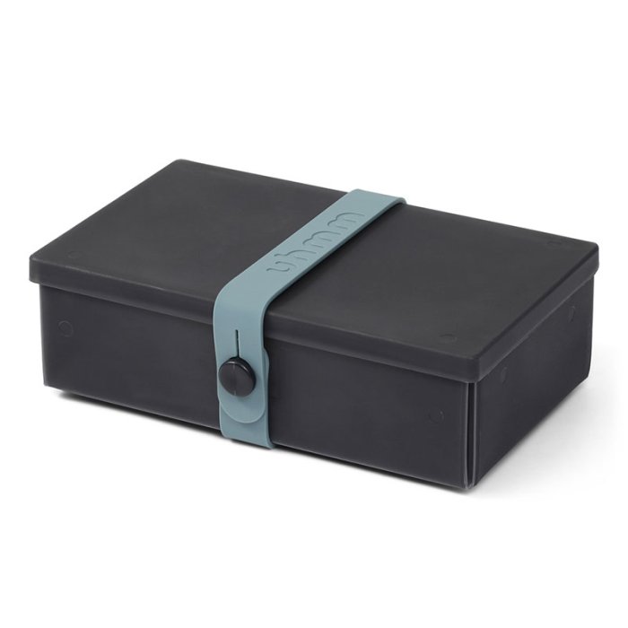 Uhmm Box - No. 01 Black Chalk Box/Petrol Strap - 10x18 cm.