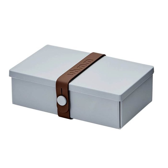 Uhmm Box - No. 01 Light Grey Box/Brown Strap - 10x18 cm.