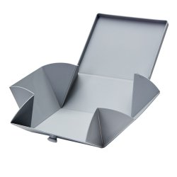 Uhmm Box - No. 02 Light Grey Box/Petrol Strap - 10x12 cm.