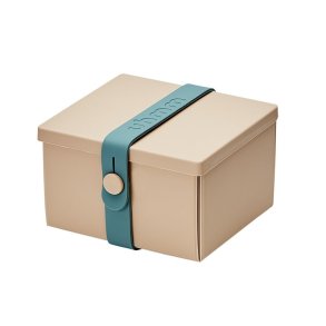 Uhmm Box - No. 02 Mocca/Petrol Strap - 10x12 cm.