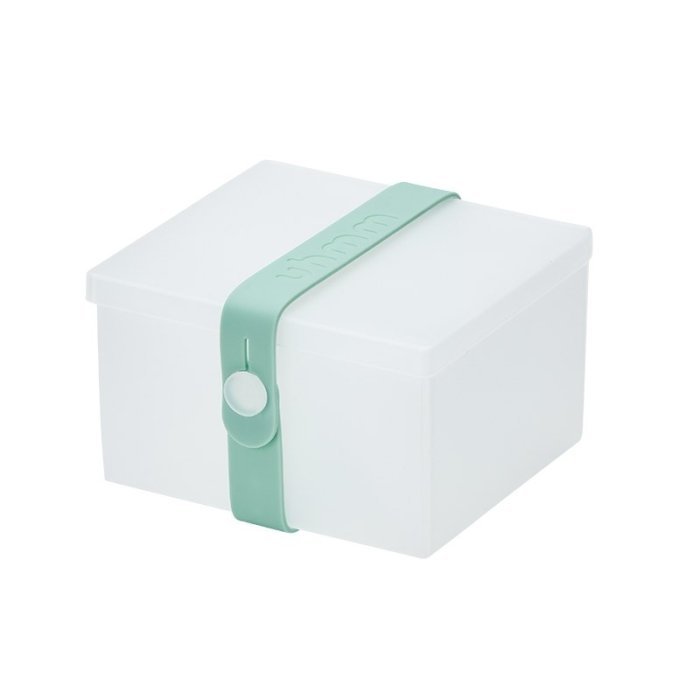 Uhmm Box - No. 02 Transparent Box/Mint Strap - 10x12 cm.