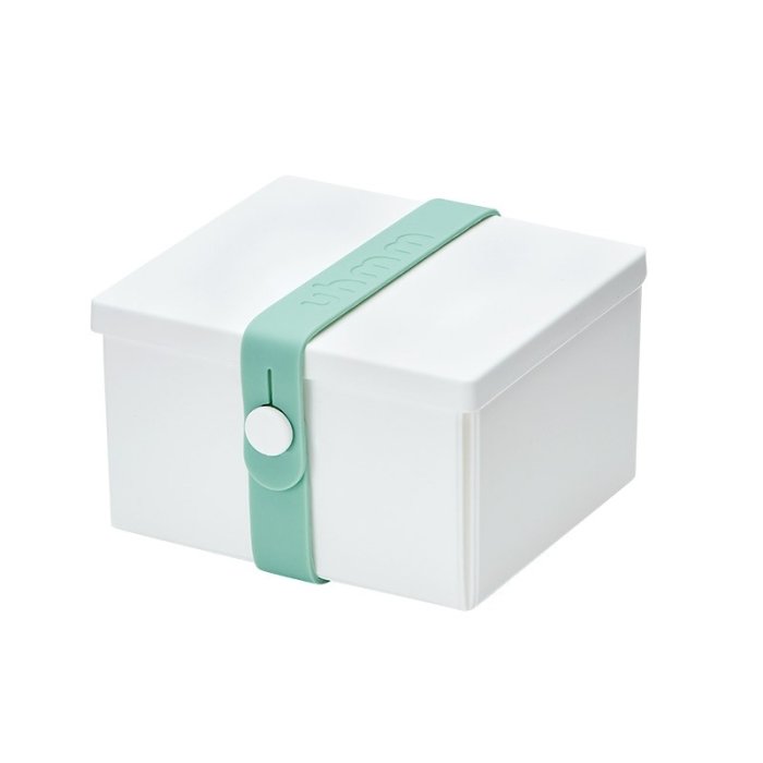 Uhmm Box - No. 02 White Box/Mint Strap - 10x12 cm.