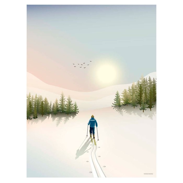 ViSSEVASSE Go Baby Plakat - Cross Country Skiing