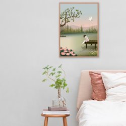 ViSSEVASSE Mindfulness Plakat - Girl On The Bridge 