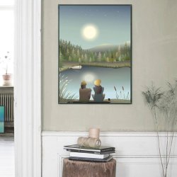 ViSSEVASSE Nature Plakat - Moonlight With You