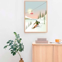 ViSSEVASSE Go Baby Plakat - Off-Piste Skiing