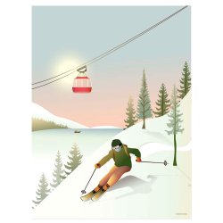 ViSSEVASSE Go Baby Plakat - Off-Piste Skiing