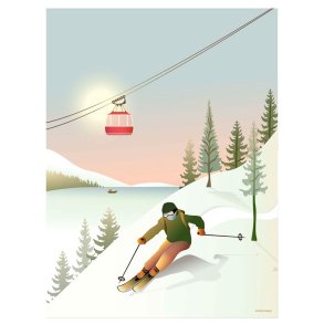 ViSSEVASSE Go Baby Plakat - Off-Piste Skiing