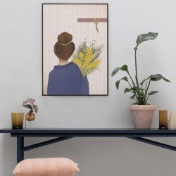 ViSSEVASSE Nature Plakat - The Girl With The Bouquet
