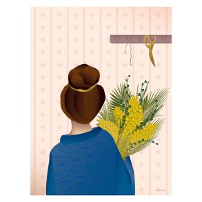 ViSSEVASSE Nature Plakat - The Girl With The Bouquet